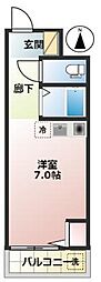 第一伸和マンション 3階ワンルームの間取り