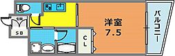 CITY SPIRE神戸元町I 10階1Kの間取り