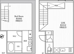 LEGALAND中目黒 1LDKの間取図画像