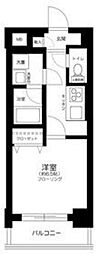 ＡＬＩＶＩＯ西落合 3階1Kの間取り