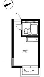 スカイコート品川 ワンルームの間取図画像