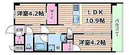 スプランディッド城東関目 2LDKの間取図画像