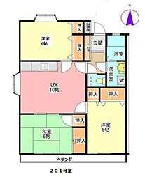 クロッシングイシイ 3LDKの間取図画像