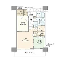 ブリリアタワー品川シーサイド 2LDKの間取図画像