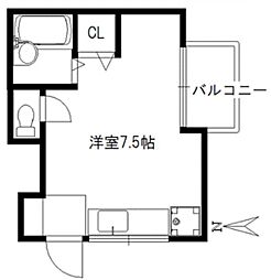 SKハイム ワンルームの間取図画像