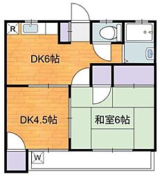 島崎荘 2DKの間取図画像