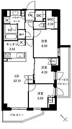 ザ・ケンジントン・レジデンスときわ台 3LDKの間取図画像