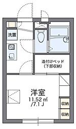 レオパレスカトルセゾン戸田公園 3階1Kの間取り
