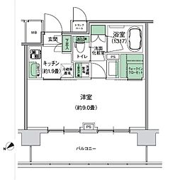 スタイリオ梶が谷 1Kの間取図画像