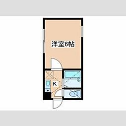 フォンターナ相模大野 ワンルームの間取図画像