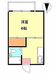 ホワイトコートかや 1Kの間取図画像