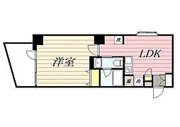 HF八丁堀レジデンス2 1DKの間取図画像
