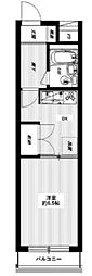 ハイライフ三田 1DKの間取図画像