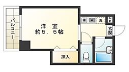 勝どき第三関根ビル 2階ワンルームの間取り