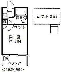 ソリテア江戸川 ワンルームの間取図画像