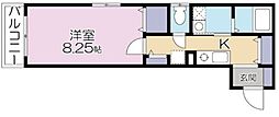 ドルフ 1Kの間取図画像