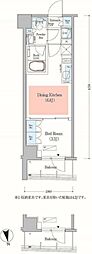 アーバネックス日本橋馬喰町 1DKの間取図画像