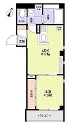 ソルテ西小岩 2階1LDKの間取り