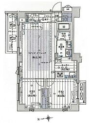 フュージョナルスター新小岩 4階2LDKの間取り
