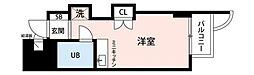 エヴェナール江古田 ワンルームの間取図画像