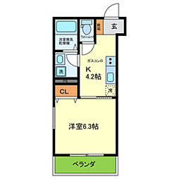 Osaka Metro中央線 緑橋駅 徒歩10分の賃貸アパート 1階1Kの間取り