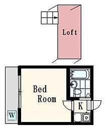 桜台コーポ 1Kの間取図画像