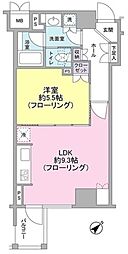 クオリア銀座 2階1LDKの間取り