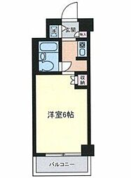 ウィンベルソロ横浜阪東橋1号館 1Kの間取図画像
