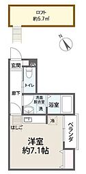 アフェット幕張3 ワンルームの間取図画像