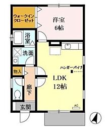 ジョイ 1LDKの間取図画像