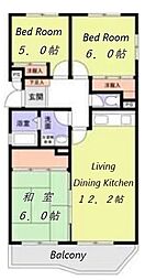 百合ヶ丘住宅 （百合ヶ丘社宅） 1階3LDKの間取り