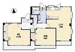 星野コーポ 3階2LDKの間取り