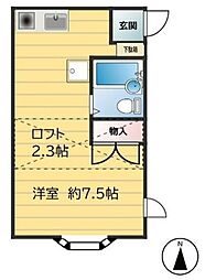 シエナ ワンルームの間取図画像