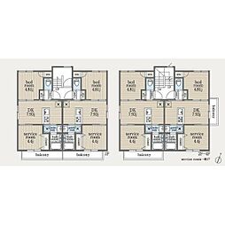クレディ西小岩 2DKの間取図画像
