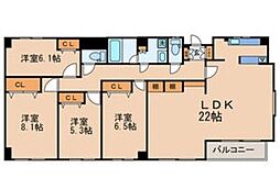ウェルネス宝寿 4LDKの間取図画像