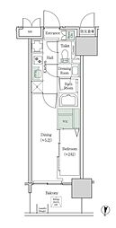 ブルックサイドレジデンス木場 2Kの間取図画像