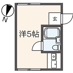 ホワイトポート・仲宿 ワンルームの間取図画像