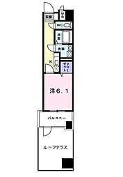 パーク岸和田2 1Kの間取図画像