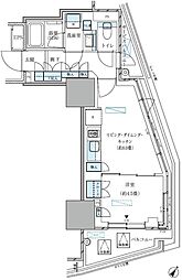 パークアクシス五反田スカイタワー 1LDKの間取図画像