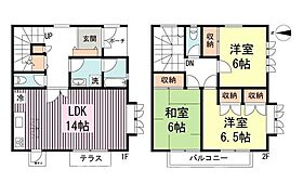 ストークハイツ小林 B ｜ 東京都練馬区桜台４丁目12-22（賃貸テラスハウス3LDK・1階・90.67㎡） その2