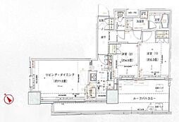パークタワー池袋イーストプレイス 2LDKの間取図画像