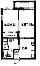 マ・メゾン 2Kの間取図画像