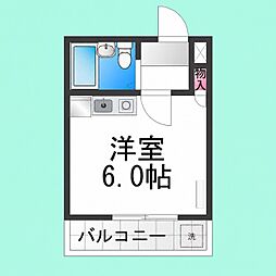 ビッグウェスト今池 ワンルームの間取図画像