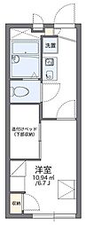 レオパレス田園調布Ａ 2階1Kの間取り