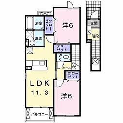 メリディアン・M 2LDKの間取図画像