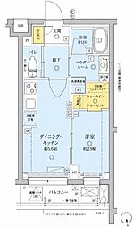 クレイシア・ヴァースクレイシアIDZ中馬込 1DKの間取図画像