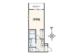 MELDIA東青梅 1階1Kの間取り