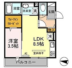olen kotona 3階1LDKの間取り