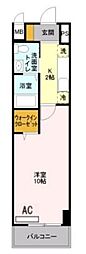 SOLARE横濱 1Kの間取図画像