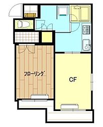 徳丸マンション 4階2Kの間取り